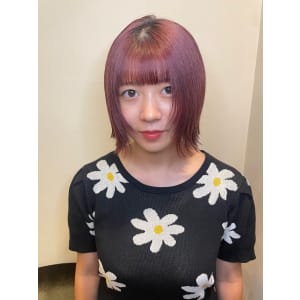ピンクカラー切りっぱなしボブ - Sio. hair【シオ ヘアー】掲載中