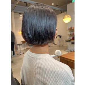 王道ミニボブ黒髪切りっぱなし