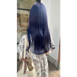 long hair × ネイビーブルー