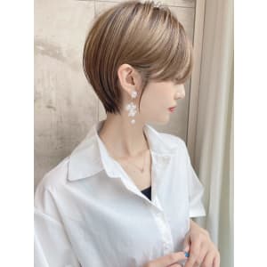 ショートボブ髪型30代40代50代前髪あり前髪なし面長畠田