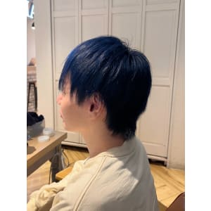 ネイビーブルージュ × ショートウルフ