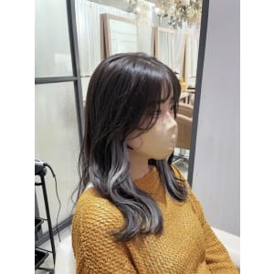 黒髪/グレーベージュ/レイヤーロング/前髪パーマ/仙台 - ブリーチ&トリートメント&ショート HETTU 仙台駅前店【ヘッツ】掲載中