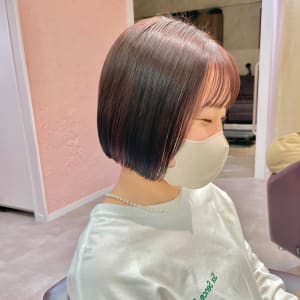 誰でもまとまるぷつっとボブ暖色カラー/HONOKA
