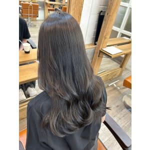 韓国風ゆるふわ巻き艶髪グレージュ髪質改善トリートメント