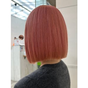 髪質改善艶さら暖色系カラーピーチピンクタッセルボブ - ROW銀座【ローギンザ】掲載中