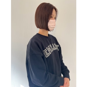 パツっとラインボブベージュこなれミディ20代30代