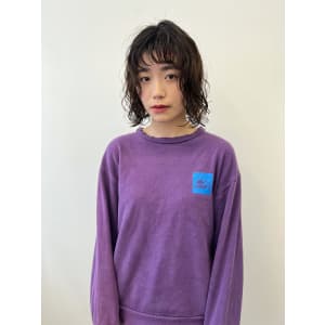 癖を生かした無造作スパイラルパーマ_ニュアンスカラー_20代