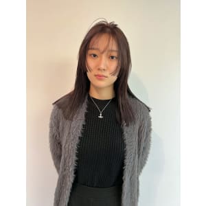 顔周りの遊びが可愛い長めミディ_ダークグレージュ_20代 - nelke【ネルケ】掲載中
