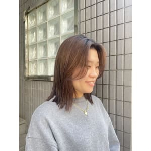 切りっぱなしボブ/ロブ/ハイライト/グレージュ/横浜美容室