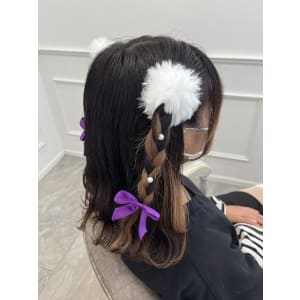 もこもこカワイイ！あみたらしハーフツイン＊新井