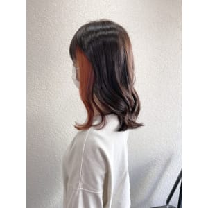 インナーカラーオレンジロング10代20代30代所沢 - agir hair 所沢 【アジールヘア】 所沢プロペ通り店【アジールヘア トコロザワ トコロザワプロペドオリテン】掲載中