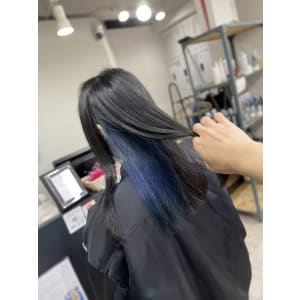インナーブルーロングイヤリングカラー所沢西所沢