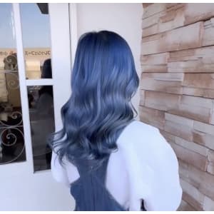 美髪デザインブルーカラー
