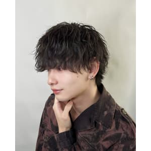 縦落ちパーマ ラウンドウルフ - メンズサロン GOALD 名古屋名駅【メンズサロン ゴールド ナゴヤメイエキ】掲載中