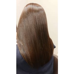 韓国風ナチュラルストレート/艶髪ロング 髪質改善(30代40