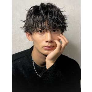 波巻きスパイラルパーマツイストスパイラルパーマメンズマッシュ