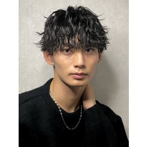波巻きスパイラルパーマツイストスパイラルパーマメンズマッシュ