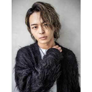 メンズ/センターパートウルフ/ハイライトメッシュ/ツイスパ - メンズサロン EIGHT MEN 吉祥寺店【エイト】【メンズサロン エイトメン キチジョウジテン】掲載中