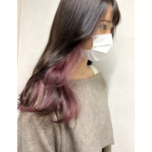 20代30代大人可愛い透明感ピンクイヤリングカラー【上野】
