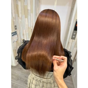 髪質改善韓国シンプルストレート縮毛矯正ブロンドベージュ渋谷