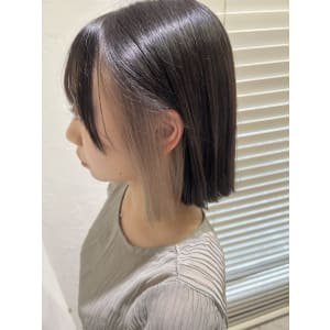 20代30代人気隠せるインナーカラー