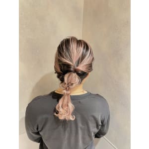 編みおろしヘアアレンジ/結婚式お呼ばれヘア/成人式ヘア
