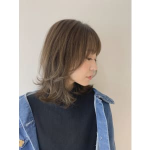 【髪質改善】大人のミディアムレイヤーボブ/平尾/高宮