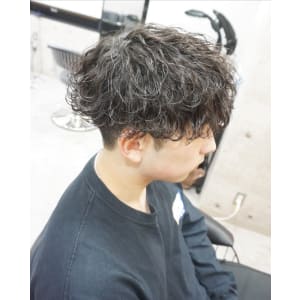 メンズ波巻きパーマスタイル
