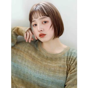 内巻きボブ　シースルーバング　眉上バング　顔周りレイヤー - HAIR&HEADSPA SQUARE＊UNO HAKATA【ヘアアンドヘッドスパ スクエアウーノ ハカタ】掲載中