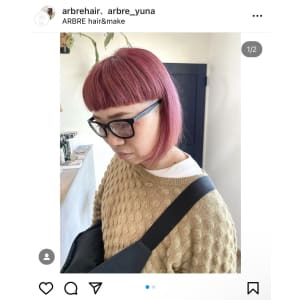 ボブ×ピンク - ARBRE hair&make【アーブルヘアーアンドメイク】掲載中
