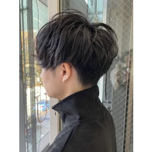 マッシュパーマ/カルマパーマ/アッシュブラックベリーショート