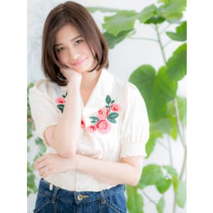 【博多 美容室Blue】ベージュカラーでAラインボブ