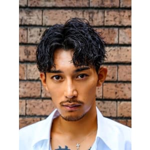 メンズヘア整形スパイラルパーマ波巻きツイストメンズパーマ髪型