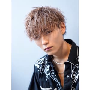 メンズヘア整形スパイラルパーマ波巻きツイストメンズパーマ髪型