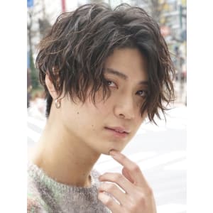 メンズヘア整形スパイラルパーマ波巻きツイストメンズパーマ髪型
