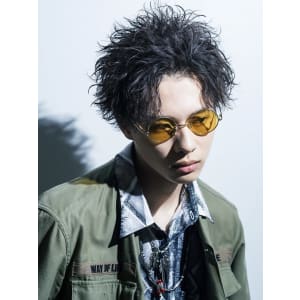 メンズヘア整形スパイラルパーマ波巻きツイストメンズパーマ髪型