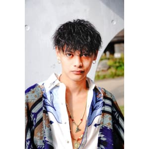 メンズヘア整形スパイラルパーマ波巻きツイストメンズパーマ髪型