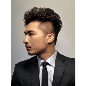 メンズヘア整形スパイラルパーマ波巻きツイストメンズパーマ髪型