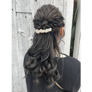 ロング×ハーフアップ