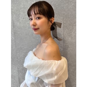 三軒茶屋_レディース_ヘアアレンジ_セミロング_ヘアセット