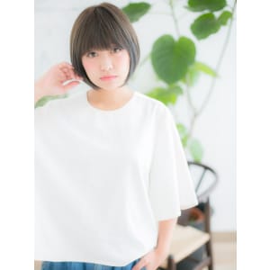 ぱっつんボブ×オリーブグレージュ - 仙台 美容室 loki 髪質改善 個室サロン4月 OPEN【センダイビヨウシツロキ カミシツカイゼン コシツサロン】掲載中