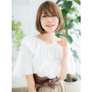 ベージュカラーのワンカ-ルミニボブ - 仙台 美容室 loki 髪質改善 個室サロン4月 OPEN【センダイビヨウシツロキ カミシツカイゼン コシツサロン】掲載中