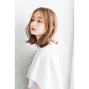 小顔レイヤーミディアムボブ - savon hair design casa+【サボンヘアデザインカーサ】掲載中