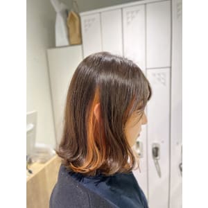 インナーオレンジ×ロブ - Hair Mode KT 京橋店【ヘアーモードケーティーキョウバシテン】掲載中