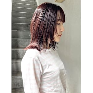 レイヤー×ピンクベージュ