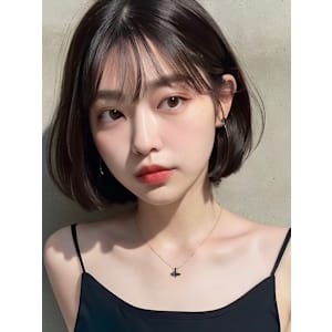 顎ラインボブ/ダークグレージュ