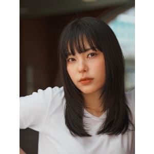 【奥村】セミディ 美髪 ストレート顔まわりレイヤー2[恵比寿