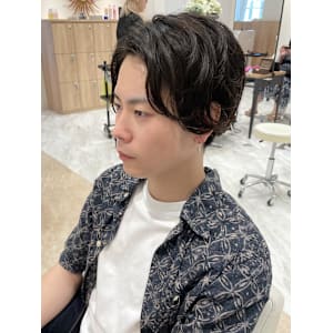 メンズボブパーマ/メンズショートボブ