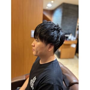 銀座　理容室　メンズナチュラルマッシュ
