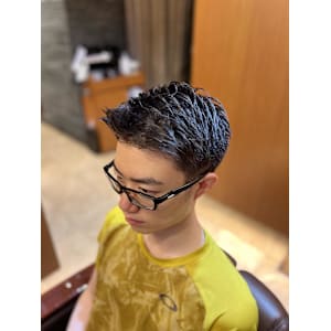 銀座　理容室　メンズショート